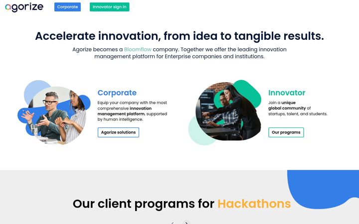 Screenshot of agorize.com