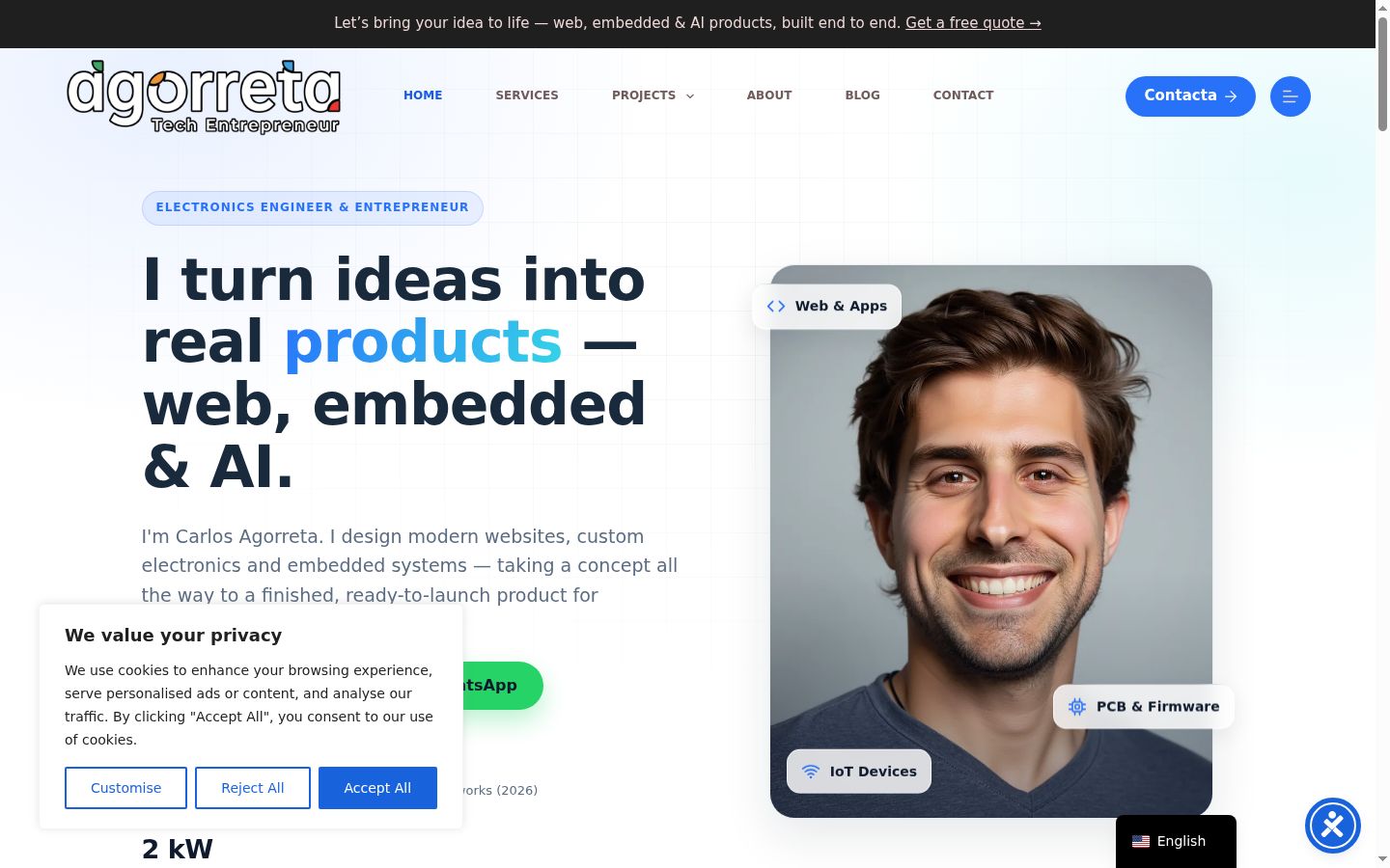 Screenshot of the consent banner shown before any interaction