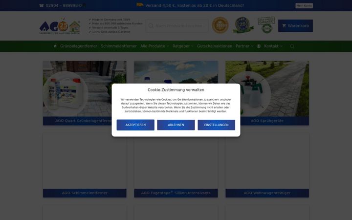 Screenshot of agoshop.de