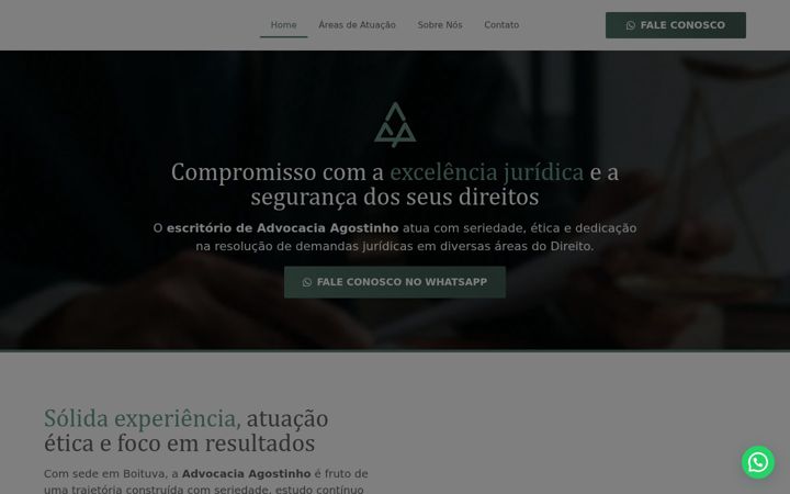 Screenshot of agostinhoeagostinho.com.br