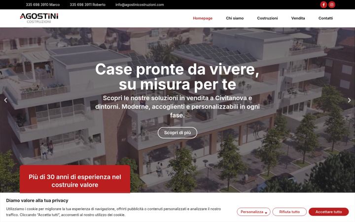Screenshot of agostinicostruzioni.com