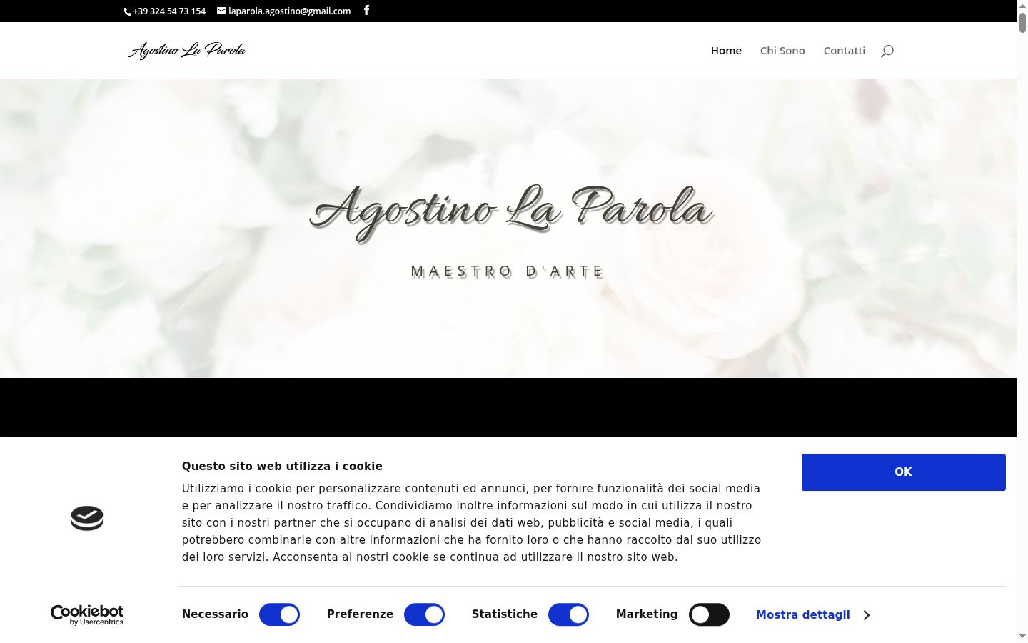 Captura de pantalla del banner de consentimiento mostrado antes de cualquier interacción