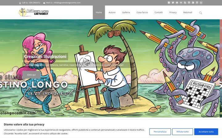 Screenshot of agostinolongocomix.com