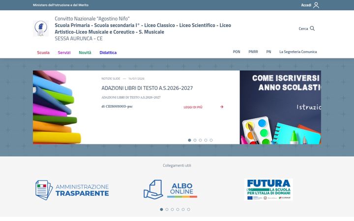 Screenshot of agostinonifoconvitto.edu.it