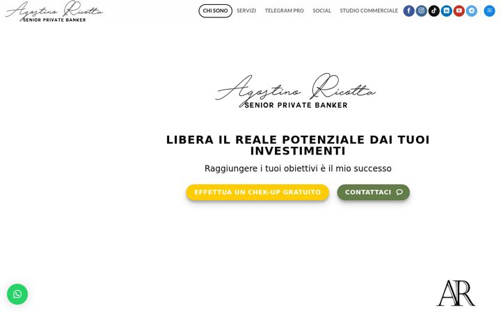 Screenshot stránky agostinoricotta.com