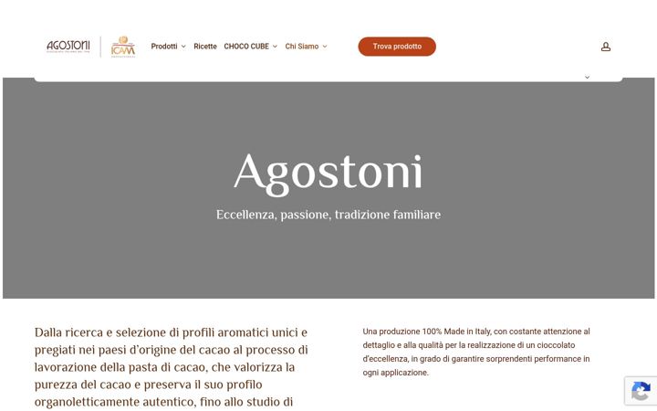 Ekrano kopija agostonicioccolato.it