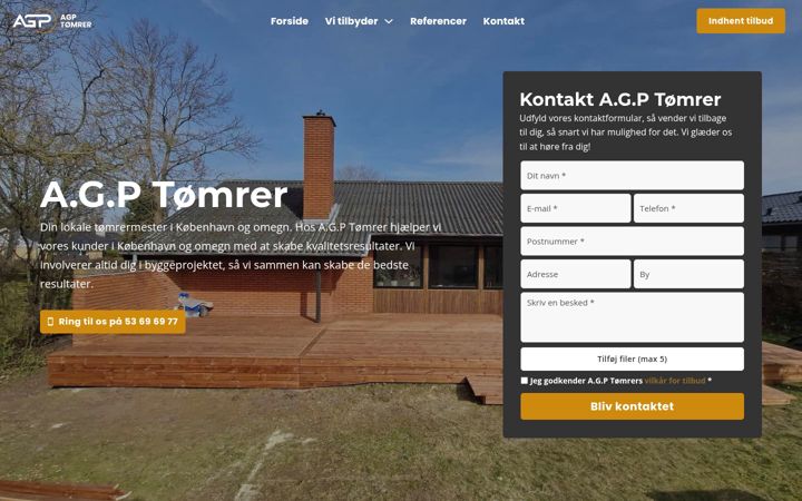 Ekrānuzņēmums no agp-tomrer.dk