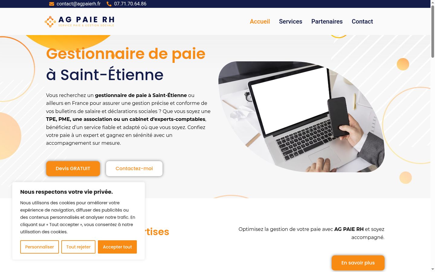 Screenshot of the consent banner shown before any interaction