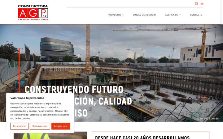 Екранна снимка на agproconstructora.com