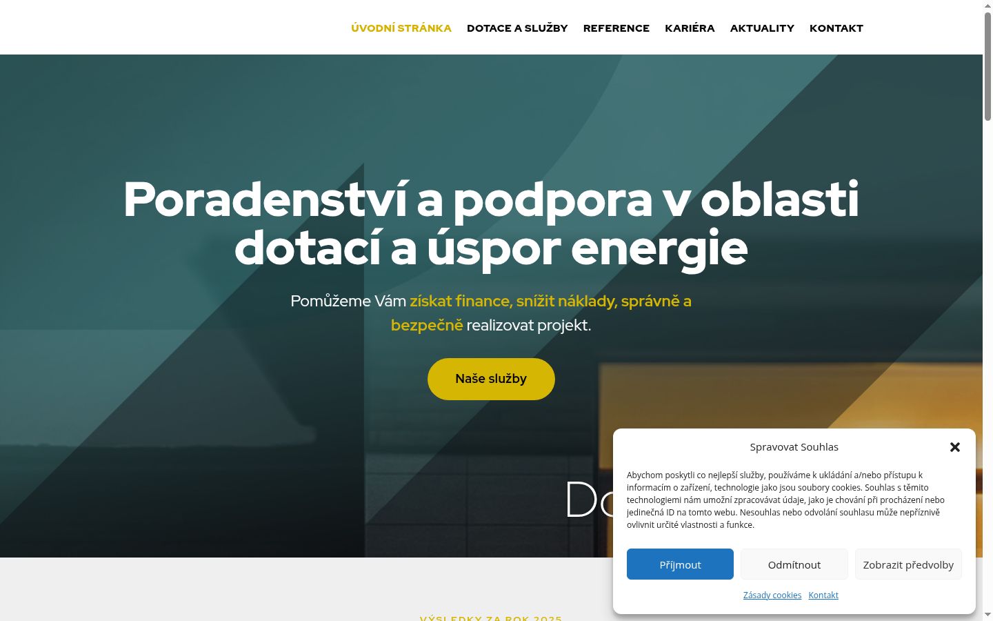Captura de pantalla del banner de consentimiento mostrado antes de cualquier interacción