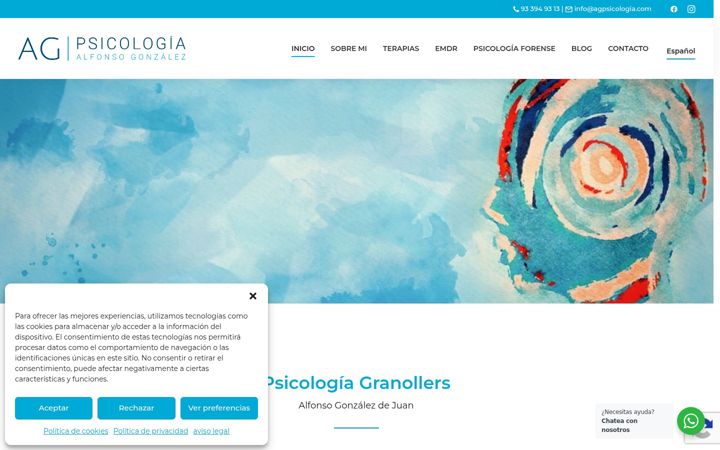 Screenshot of agpsicologia.com