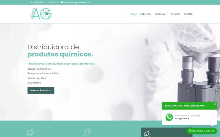 Screenshot of agquimica.com.br