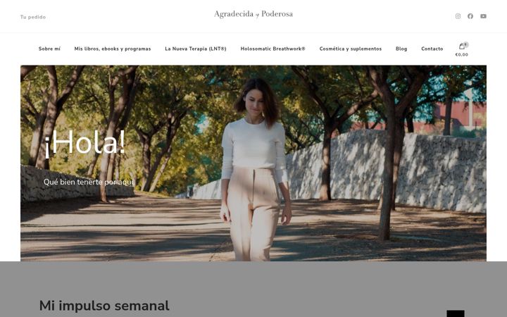 Screenshot of agradecidaypoderosa.com