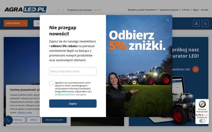 Екранна снимка на agraled.pl