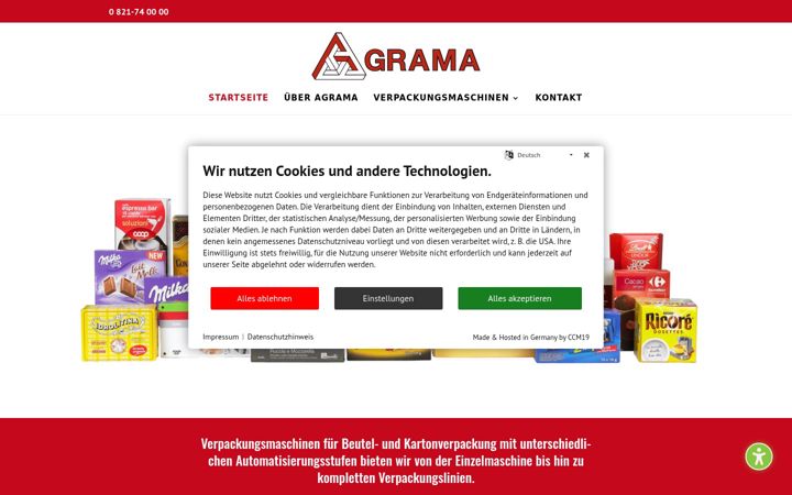 Captura de pantalla de agrama.de