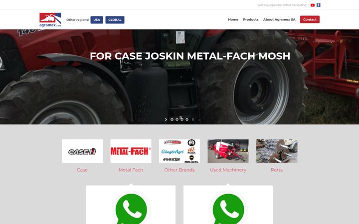 Screenshot of agramex.co.za
