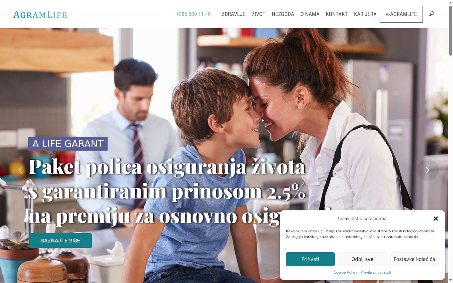Capture d'écran de la bannière de consentement affichée avant toute interaction