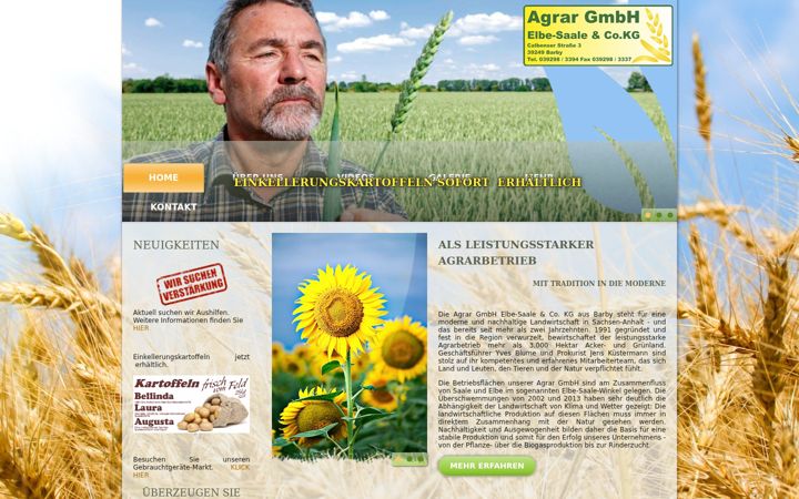 Skärmbild av agrar-barby.de