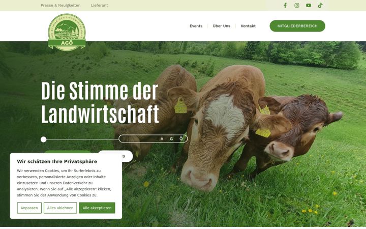 Skärmbild av agrar-gemeinschaft.at