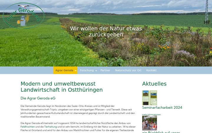 Screenshot of agrar-geroda.de