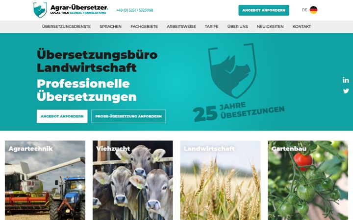 Screenshot of agrar-uebersetzer.de