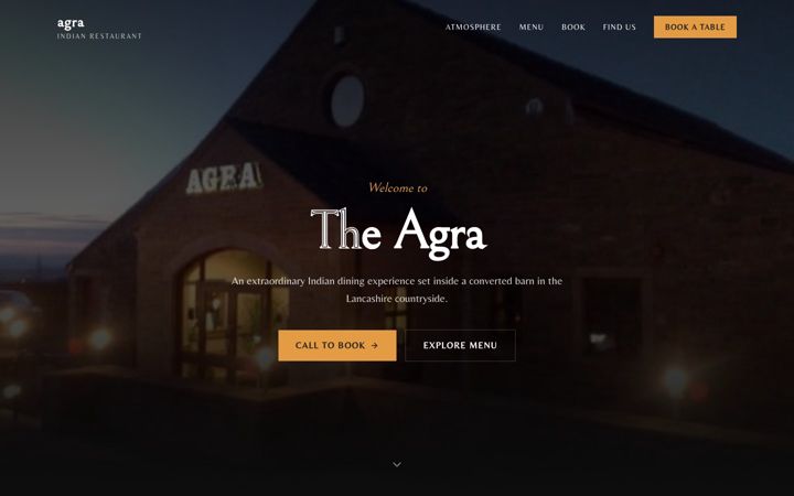 Screenshot of agrarestaurant.co.uk