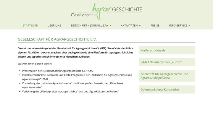Snímek obrazovky agrargeschichte.de