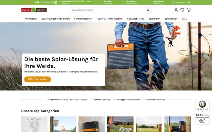 Screenshot of agrargiganten.de