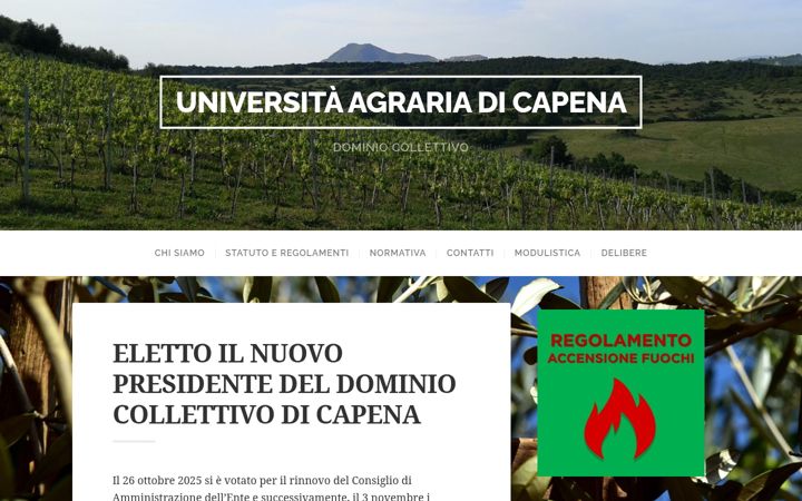 Snímek obrazovky agrariacapena.it