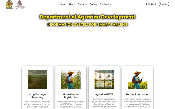 Screenshot of agrarian.lk