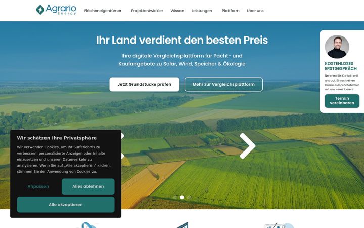 Ekraanipilt saidist agrario-energy.de