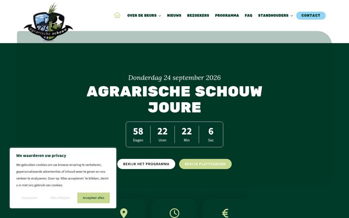 Screenshot van agrarischeschouwjoure.nl