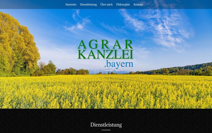 Screenshot of agrarkanzlei.bayern