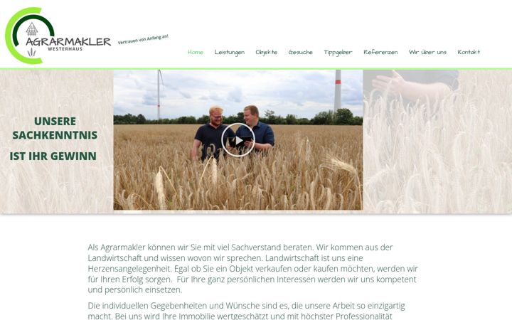 Screenshot of agrarmakler-westerhaus.de