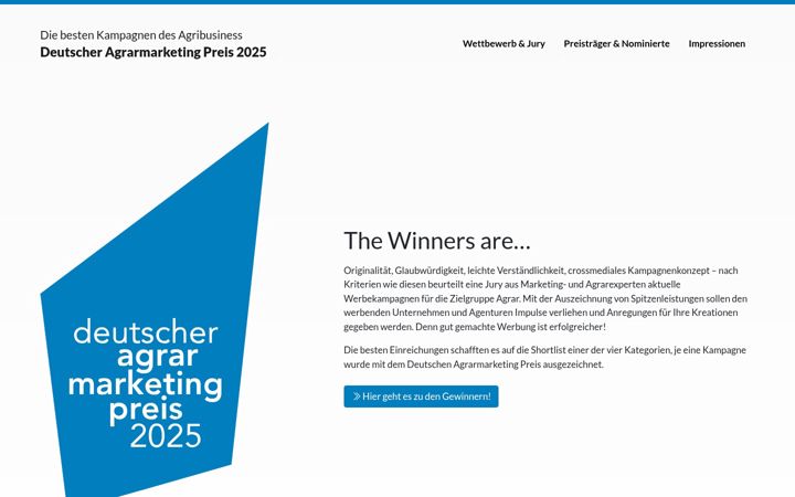 Screenshot of agrarmarketingpreis.de