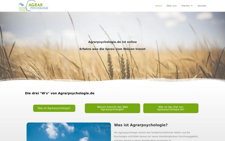 Screenshot of agrarpsychologie.de