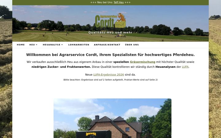 Snímek obrazovky agrarservice-cordt.de