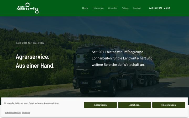 Screenshot van agrarservice-fester.de