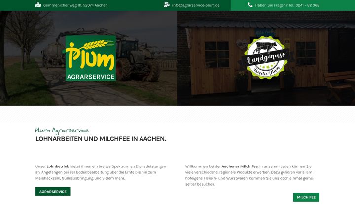 Screenshot of agrarservice-plum.de