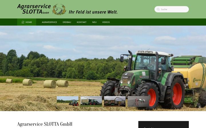 Screenshot of agrarservice-slotta.de