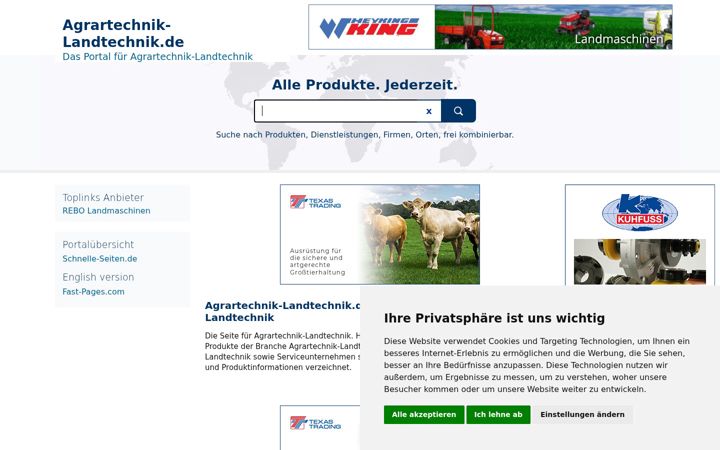 Screenshot of agrartechnik-landtechnik.de
