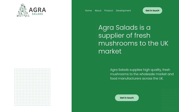 Screenshot of agrasalads.co.uk