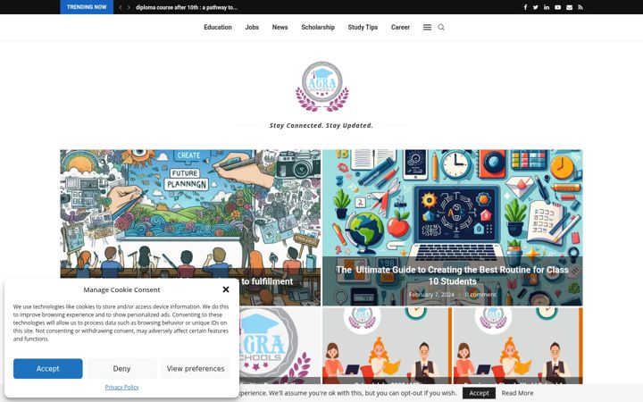 Screenshot of agraschools.com
