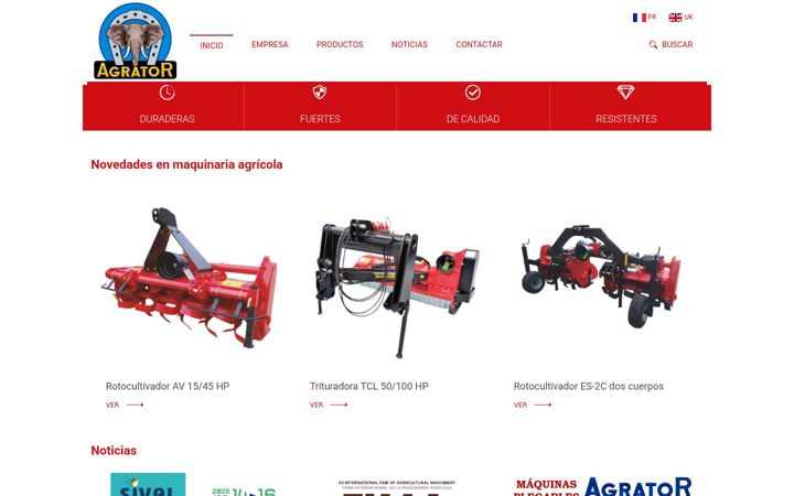 Screenshot of agrator.com
