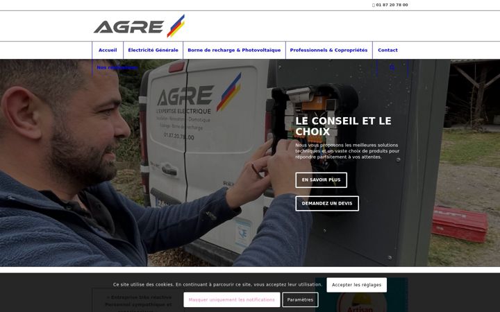 Screenshot di agre-electricien.com