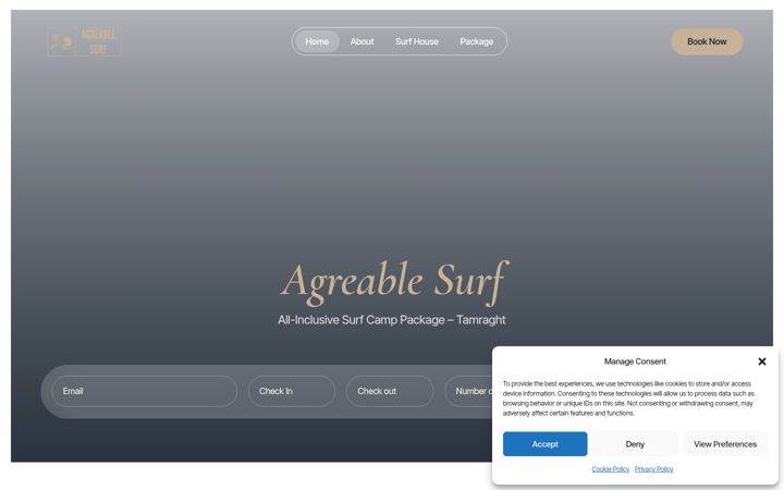 Screenshot di agreablesurf.com