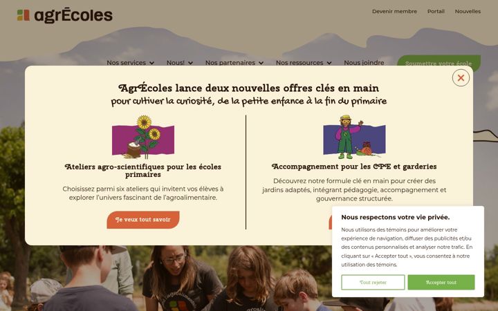 Screenshot of agrecoles.com