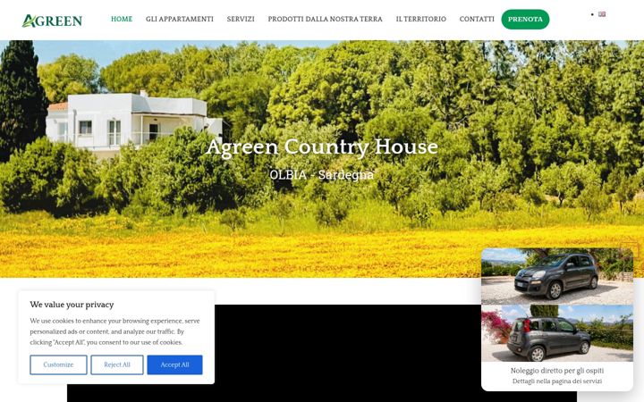 Screenshot di agreencountryhouse.com