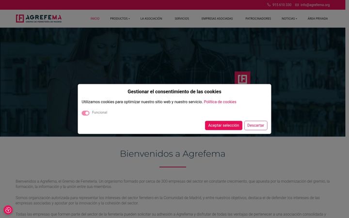 Screenshot of agrefema.org
