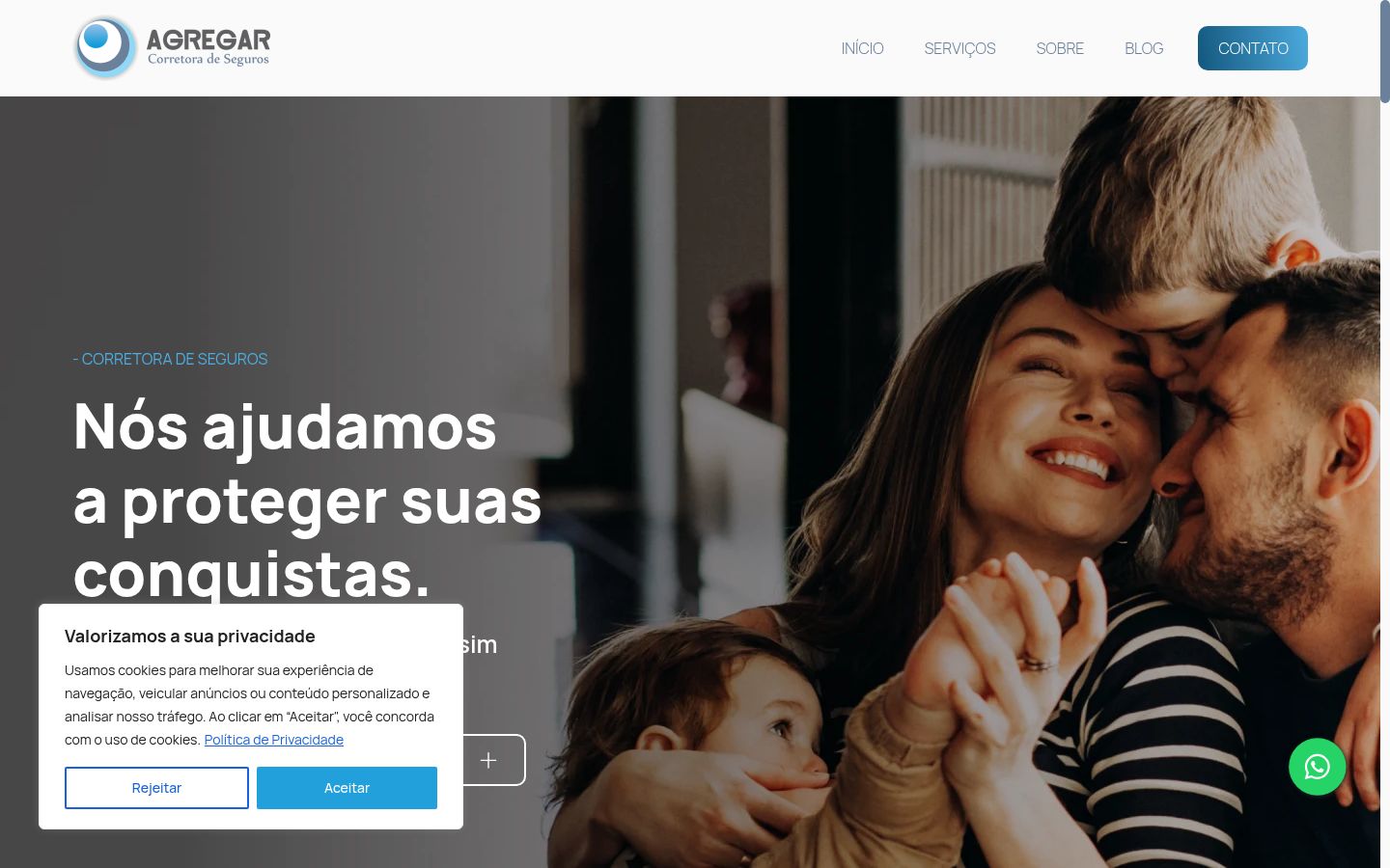 Capture d'écran de la bannière de consentement affichée avant toute interaction